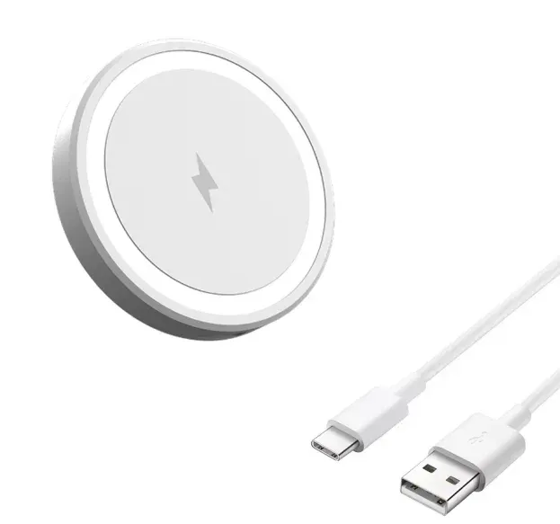 Mini chargeur magnétique sans fil pour iPhone, ultra-fin et portable, charge rapide 15 W 8