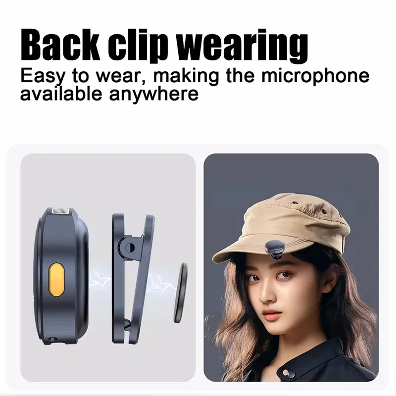Microphone cravate sans fil double professionnel, mini micro pour iPhone et Android 3