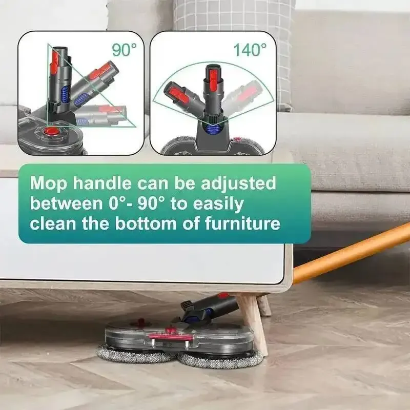 Kit de tête de vadrouille pour aspirateur Dyson V7, V8, V10, V11, V15 Gen5 avec réservoir d'eau et chiffon de nettoyage 6