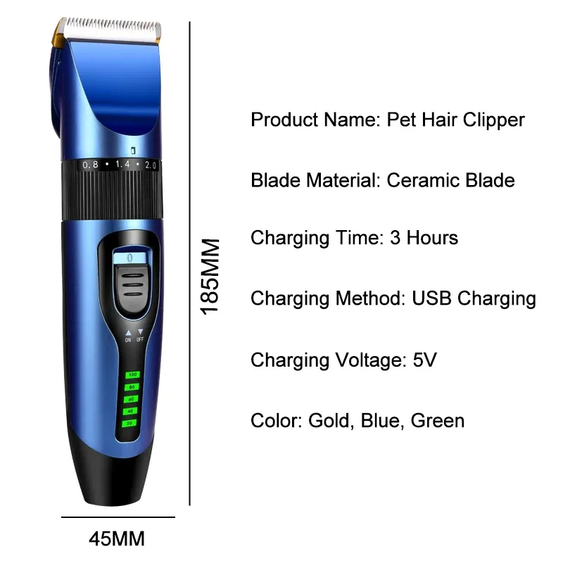 Tondeuse à cheveux sans fil professionnelle à lame en céramique, affichage LED et fonctionnement silencieux 6