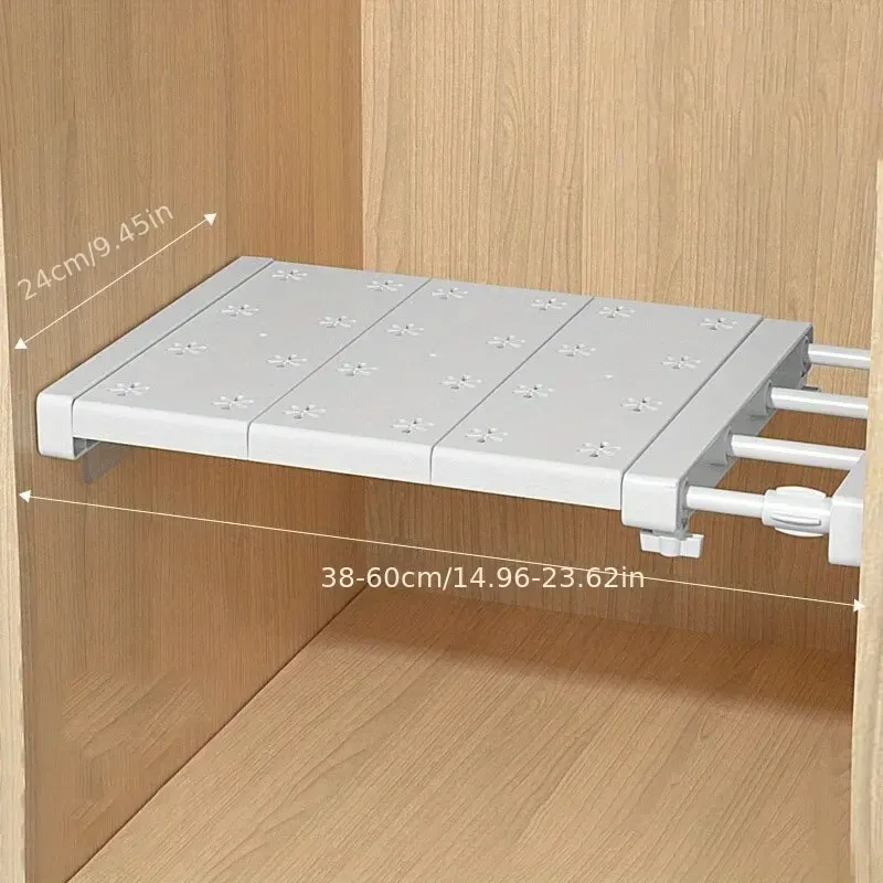 Séparateur extensible blanc, panneau de couches rétractables sans perçage pour le rangement de garde-robe, étagère de cuisine et de salle de bain, diviseurs de dortoir 6
