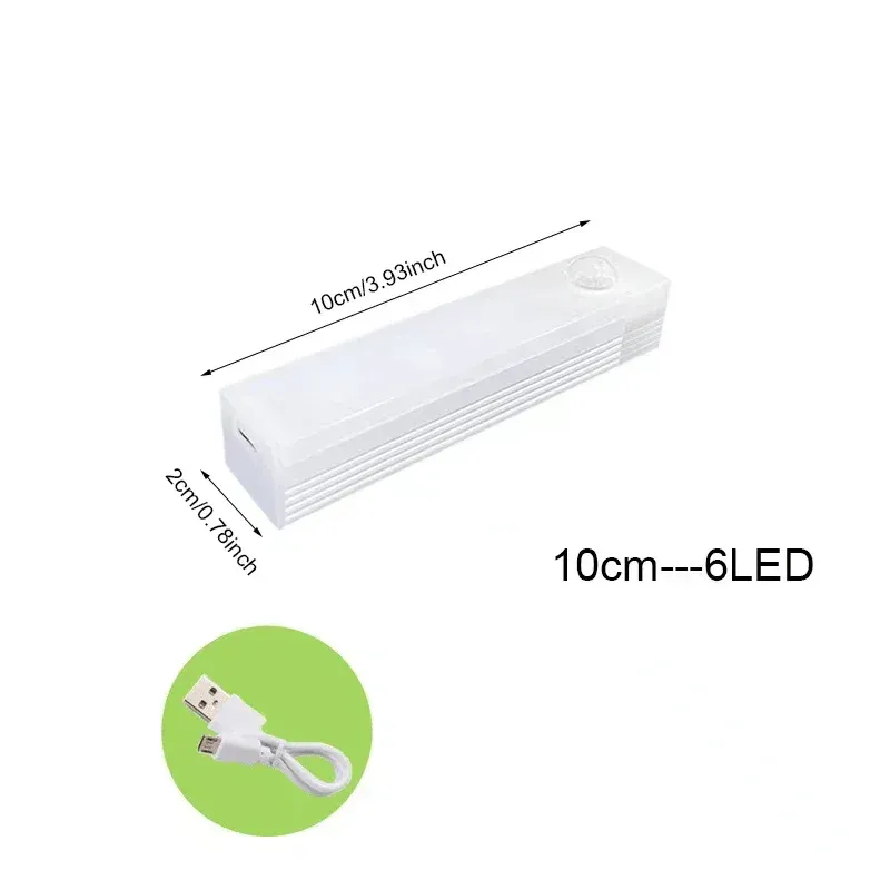 Veilleuse LED sans fil à détecteur de mouvement, rechargeable via USB-C, pour armoire, escalier et cuisine 10