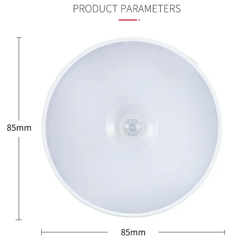 Lampe LED sans fil à détecteur de mouvement, veilleuse, éclairage sous armoire, lampe de placard, lampe murale intelligente à induction corporelle, décoration intérieure 6