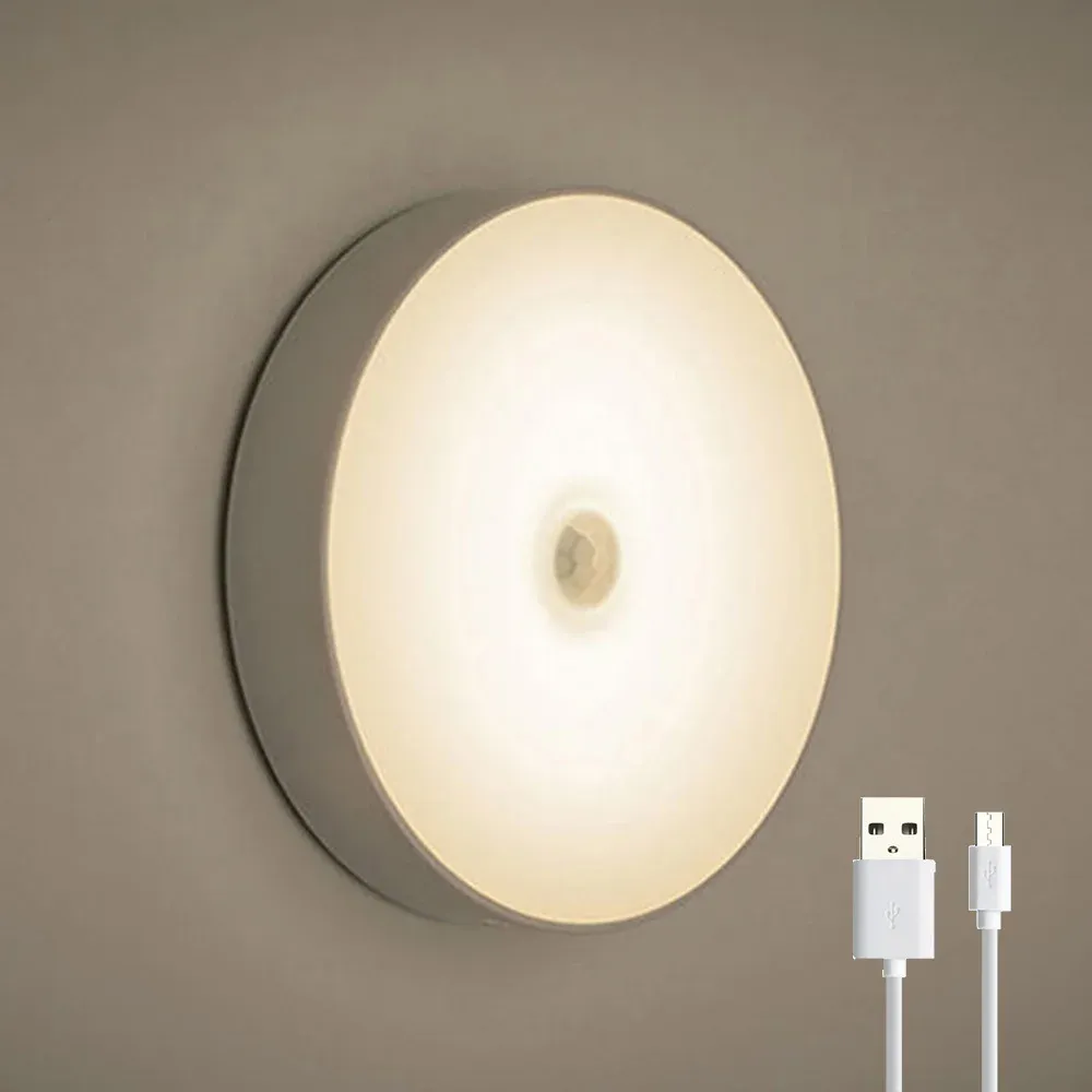 Lampe LED sans fil à détecteur de mouvement, veilleuse, éclairage sous armoire, lampe de placard, lampe murale intelligente à induction corporelle, décoration intérieure 7