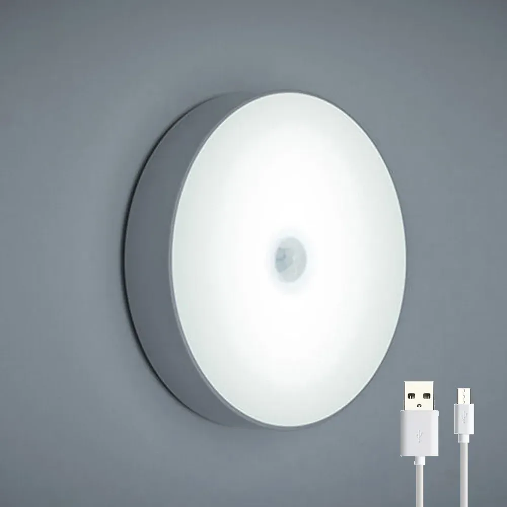 Lampe LED sans fil à détecteur de mouvement, veilleuse, éclairage sous armoire, lampe de placard, lampe murale intelligente à induction corporelle, décoration intérieure 8
