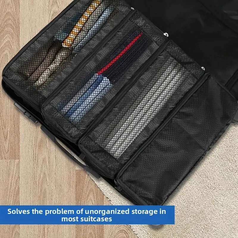 Organisateur de valise grande capacité, organisateur de bagages de voyage, étagère suspendue, cube de rangement, sacs de rangement suspendus pliables pour placard 2