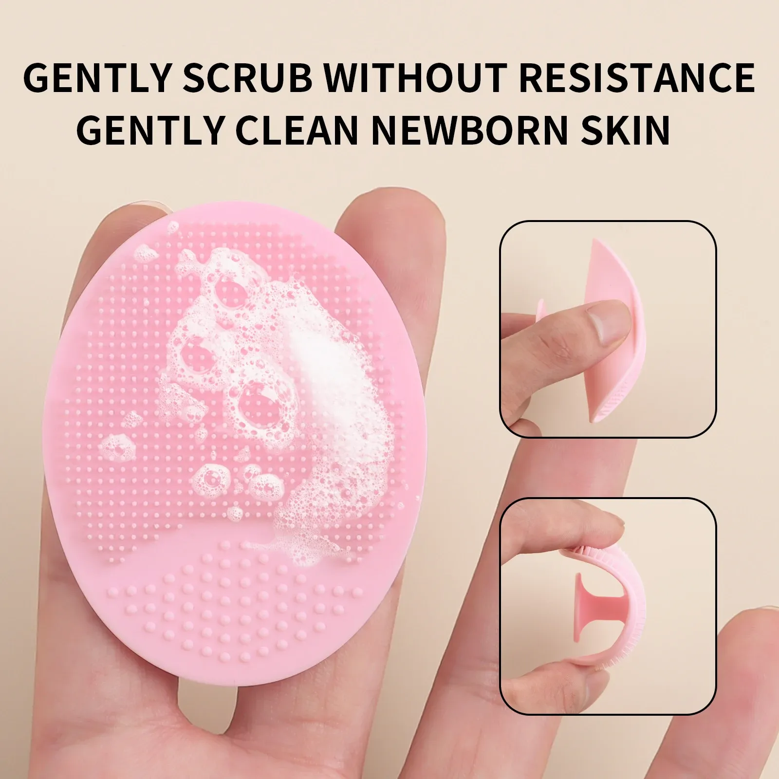 Brosse de nettoyage en silicone pour le visage, mini ventouse, 1 pièce 2