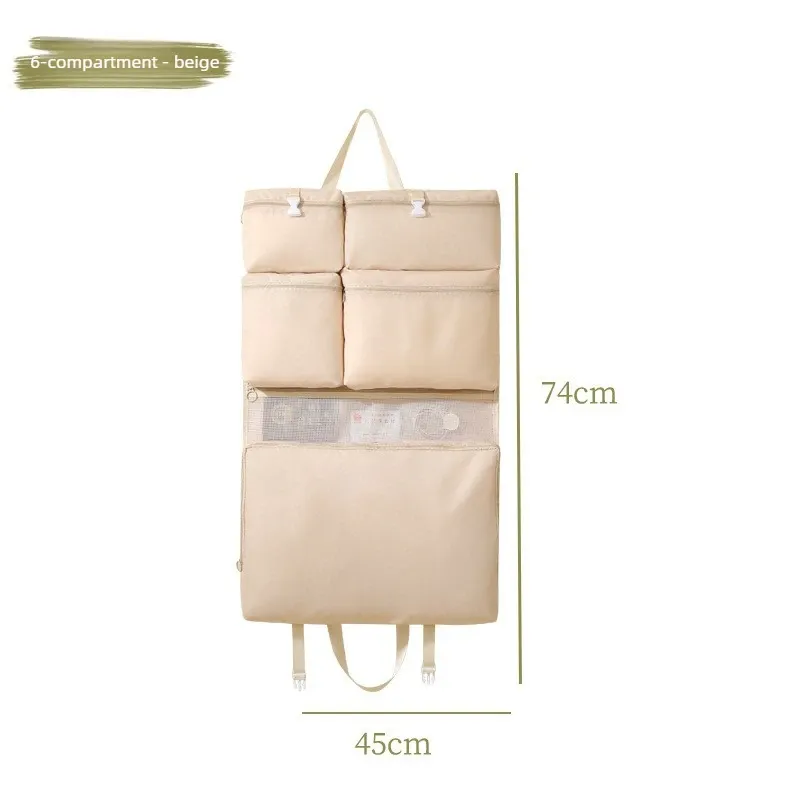 Organisateur de voyage suspendu, pliable et portable, à poches multiples pour vêtements et accessoires 7