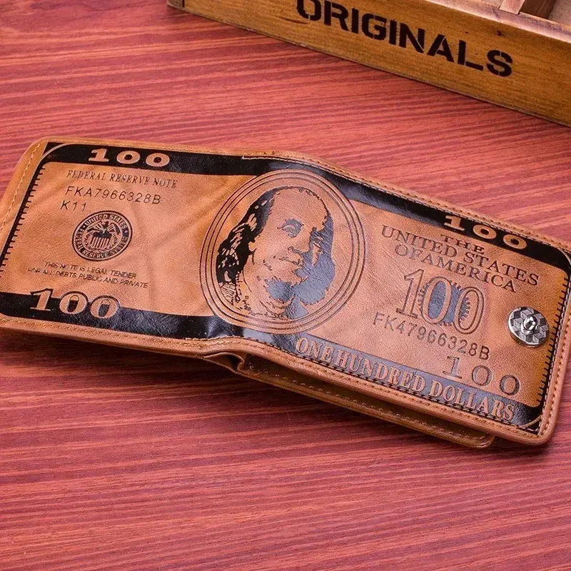 Portefeuille en cuir véritable pour homme, fin et pliable, avec protection RFID, grande capacité pour cartes de crédit, design porte-billets américain 5