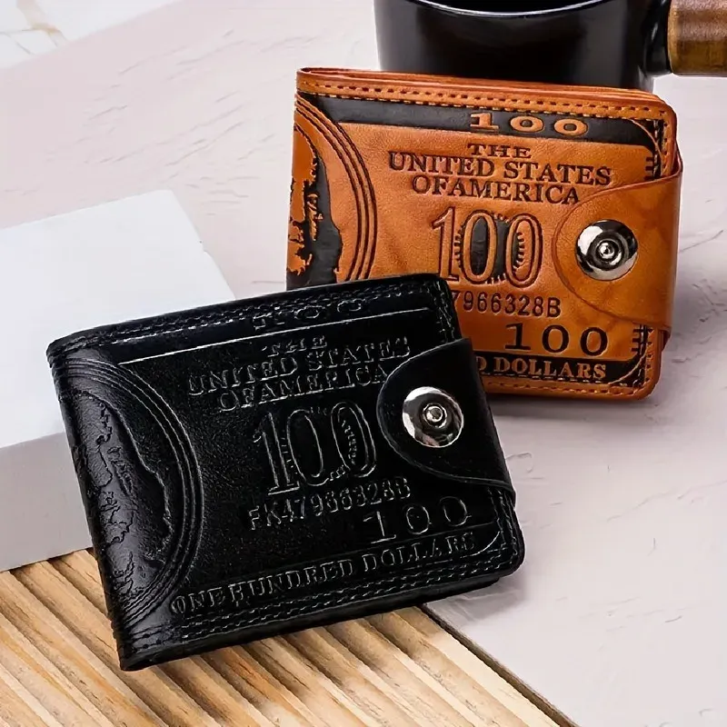 Portefeuille en cuir véritable pour homme, compartiments