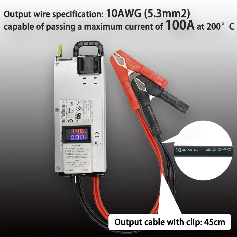 Chargeur de batterie LiFePO4 14,6 V, 60 A et 100 A, entrée 110-240 V, sortie réglable de 1 à 15 V 3