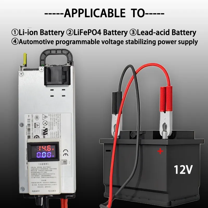 Chargeur de batterie LiFePO4 14,6 V, 60 A et 100 A, entrée 110-240 V, sortie réglable de 1 à 15 V - Image 1