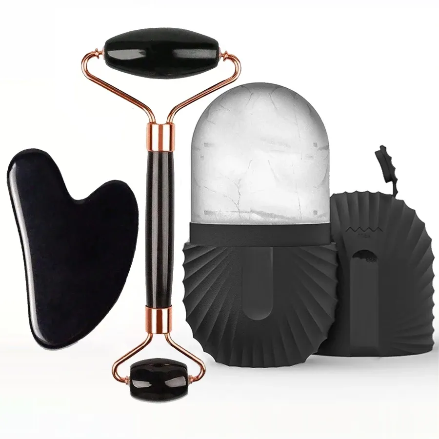 Ensemble de rouleaux de glace pour le visage 1, 2 ou 3 pièces, outil de massage GuaSha et rouleau de massage liftant pour les soins de la peau 17