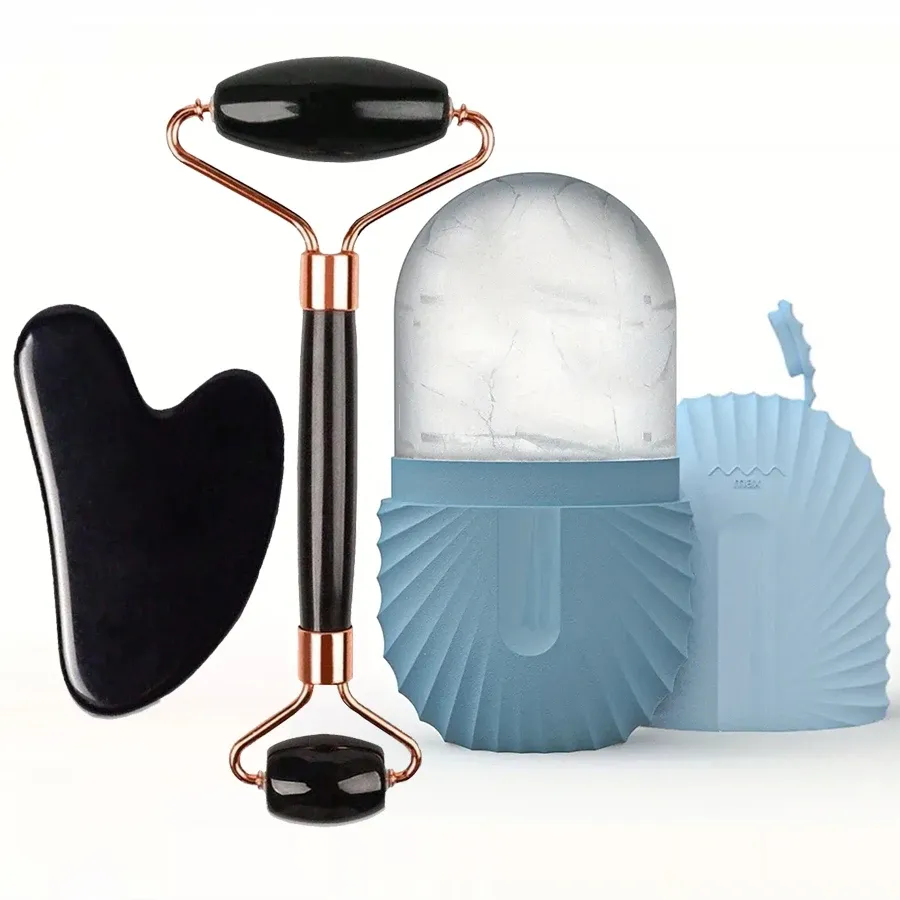Ensemble de rouleaux de glace pour le visage 1, 2 ou 3 pièces, outil de massage GuaSha et rouleau de massage liftant pour les soins de la peau 15