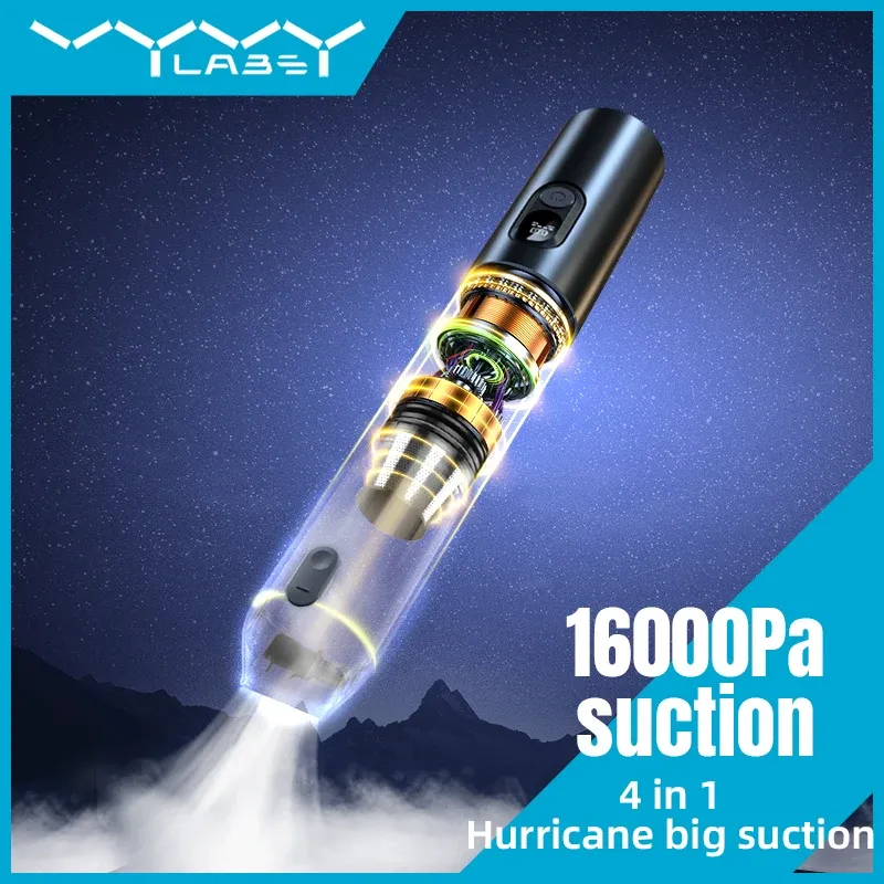 Aspirateur de voiture sans fil Vyvylabs 16000 Pa, portatif et puissant pour l'intérieur de la voiture et de la maison - Image 1