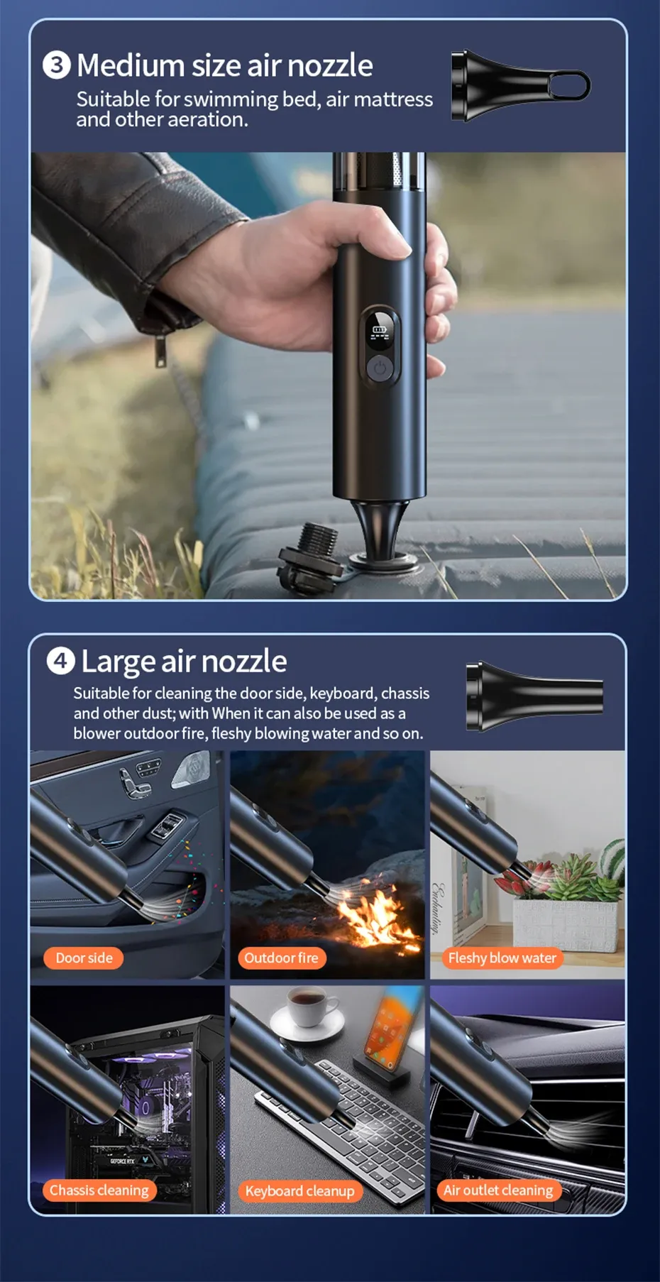 Détail du design de l'aspirateur