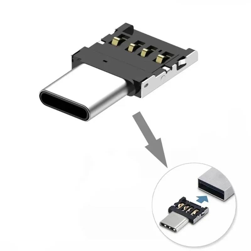 1/5 adaptateurs OTG universels USB-C et Micro USB vers USB 2.0 pour smartphone et téléphone mobile