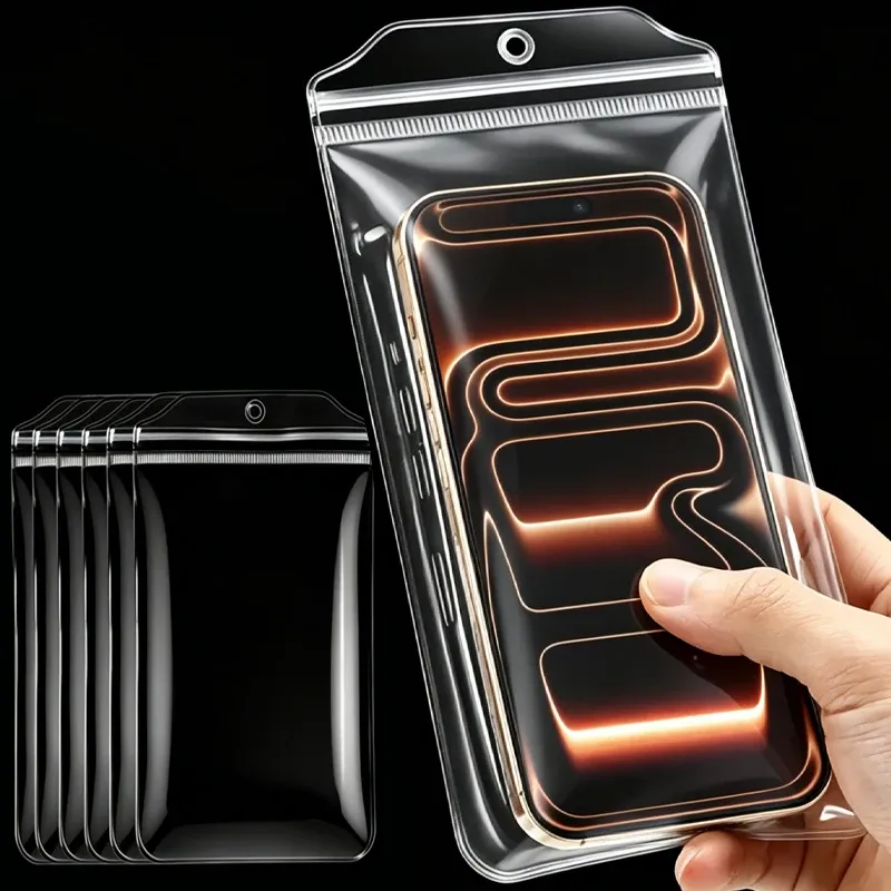 Étui de téléphone universel étanche et transparent, housse de protection anti-pluie pour iPhone 15, 16, 17, Samsung, Xiaomi 1