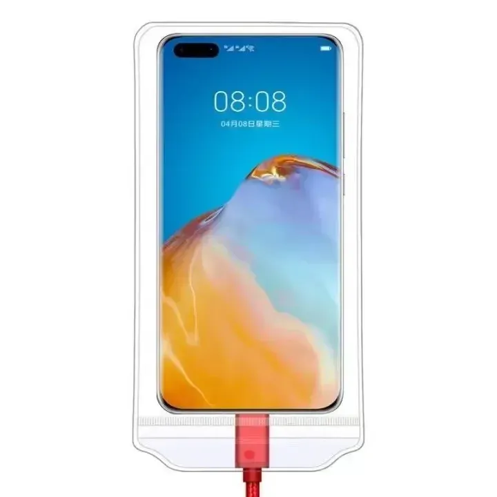 Étui étanche transparent, fermeture zippée