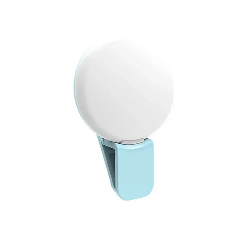 Anneau lumineux LED pour selfie compatible smartphone, mini, durable et pratique, avec trois niveaux de luminosité et pince de fixation pour photographie, lumière de remplissage 9