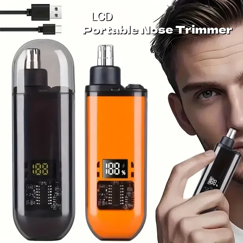 Tondeuse à poils de nez portable et rechargeable, pour l'entretien personnel des hommes 1