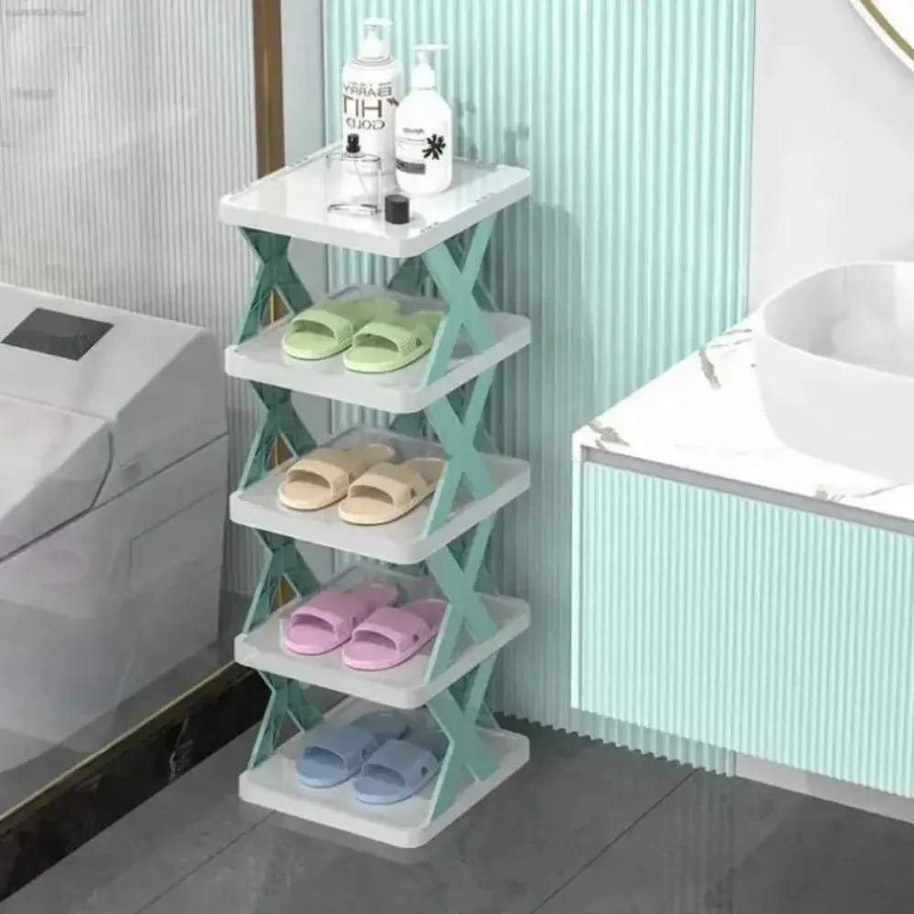 Étagère à chaussures pliante, vue rapprochée