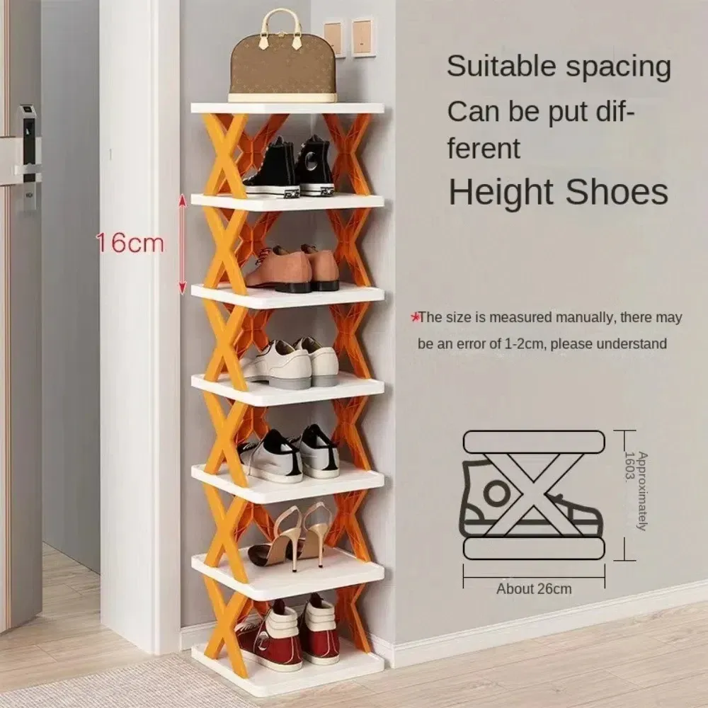 Étagère à chaussures pliante, mise en situation