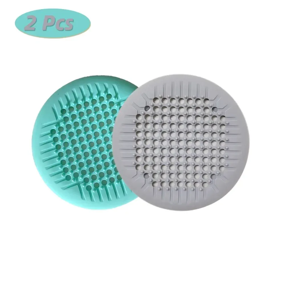 Attrape-cheveux de douche en silicone avec ventouse, couvercle de vidange pour baignoire et évier (lot de 1, 2 ou 4) 15