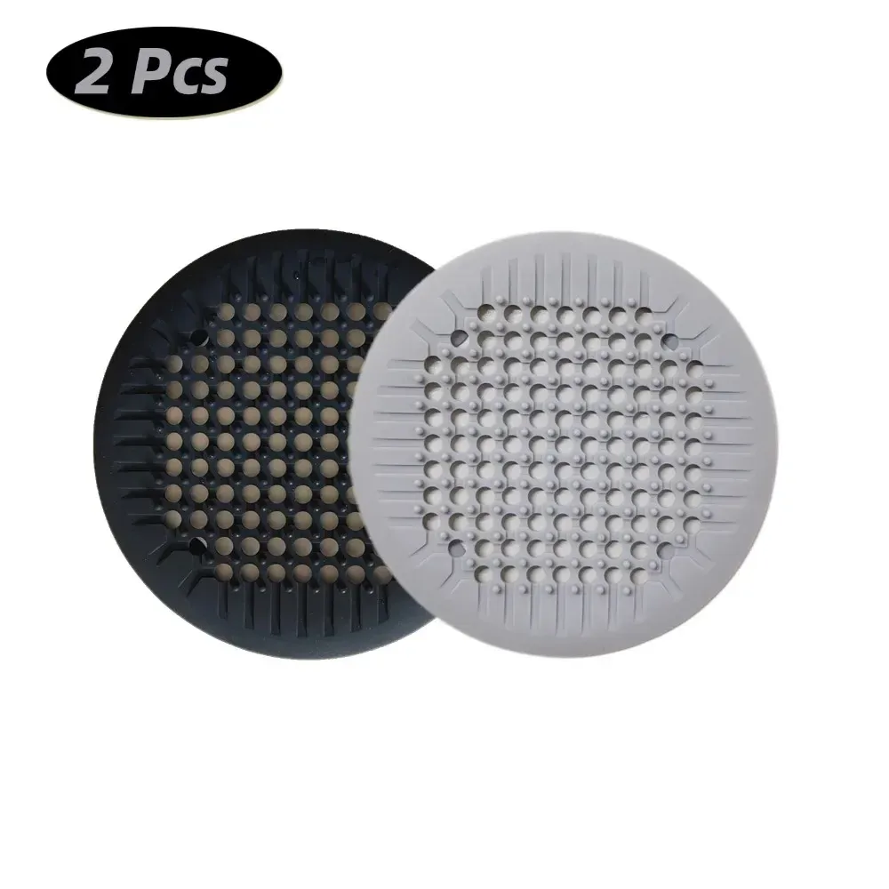 Attrape-cheveux de douche en silicone avec ventouse, couvercle de vidange pour baignoire et évier (lot de 1, 2 ou 4) 14