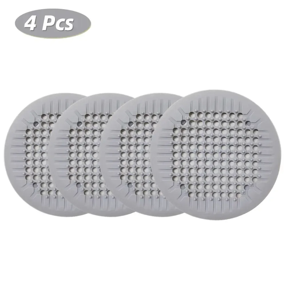 Attrape-cheveux de douche en silicone avec ventouse, couvercle de vidange pour baignoire et évier (lot de 1, 2 ou 4) 10
