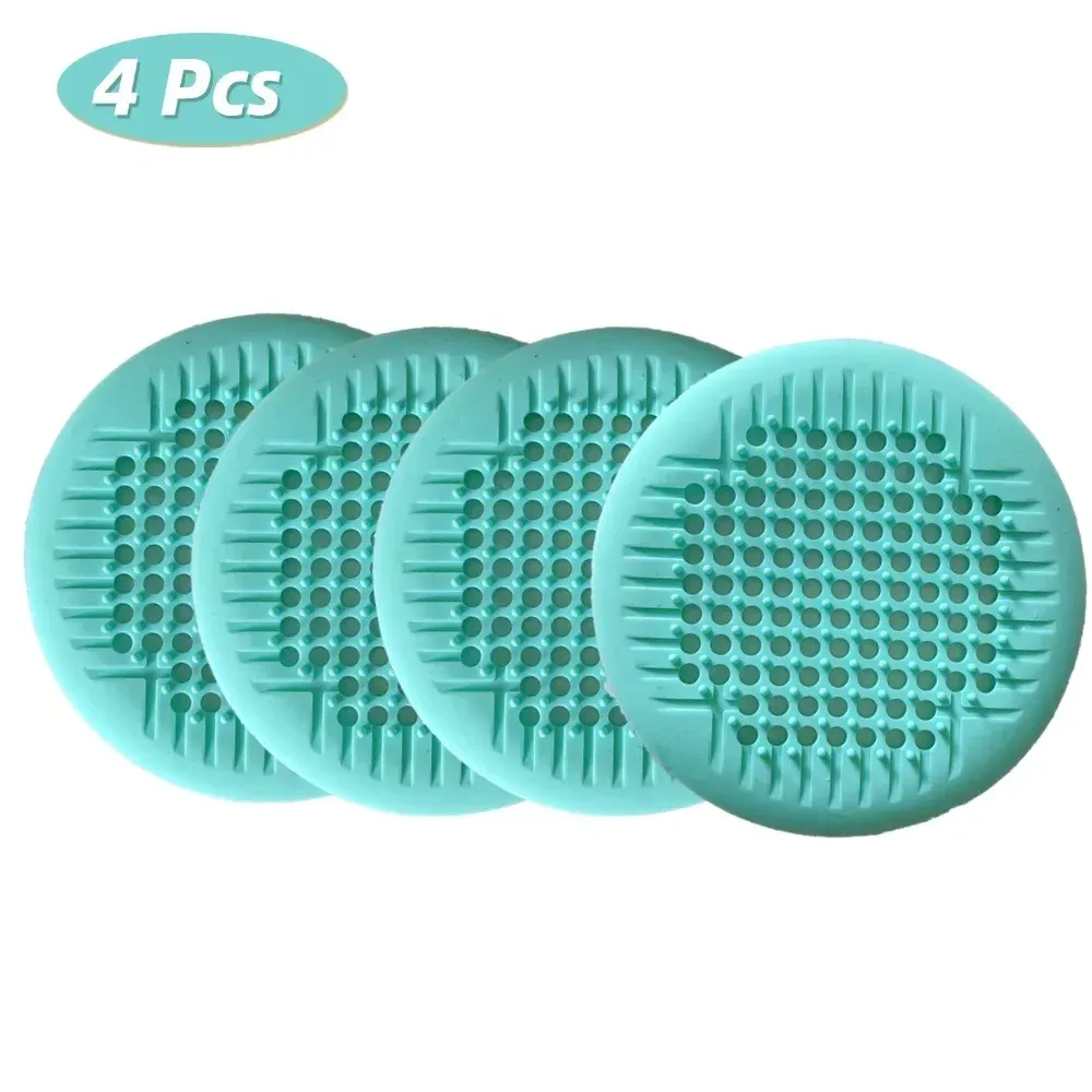 Attrape-cheveux de douche en silicone avec ventouse, couvercle de vidange pour baignoire et évier (lot de 1, 2 ou 4) 9