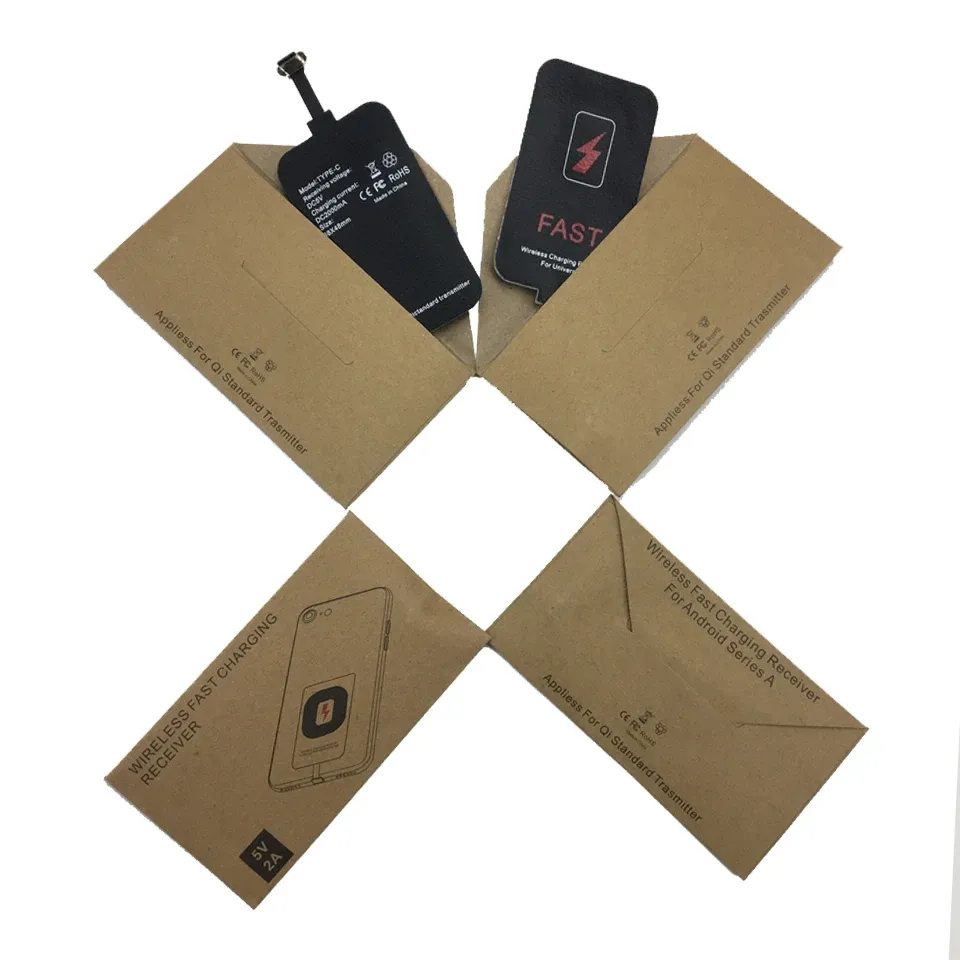 Récepteur de charge sans fil 10 W pour Samsung, Huawei, Xiaomi et iPhone 5 à 7, adaptateur de chargeur sans fil rapide universel Micro USB et USB Type-C 6