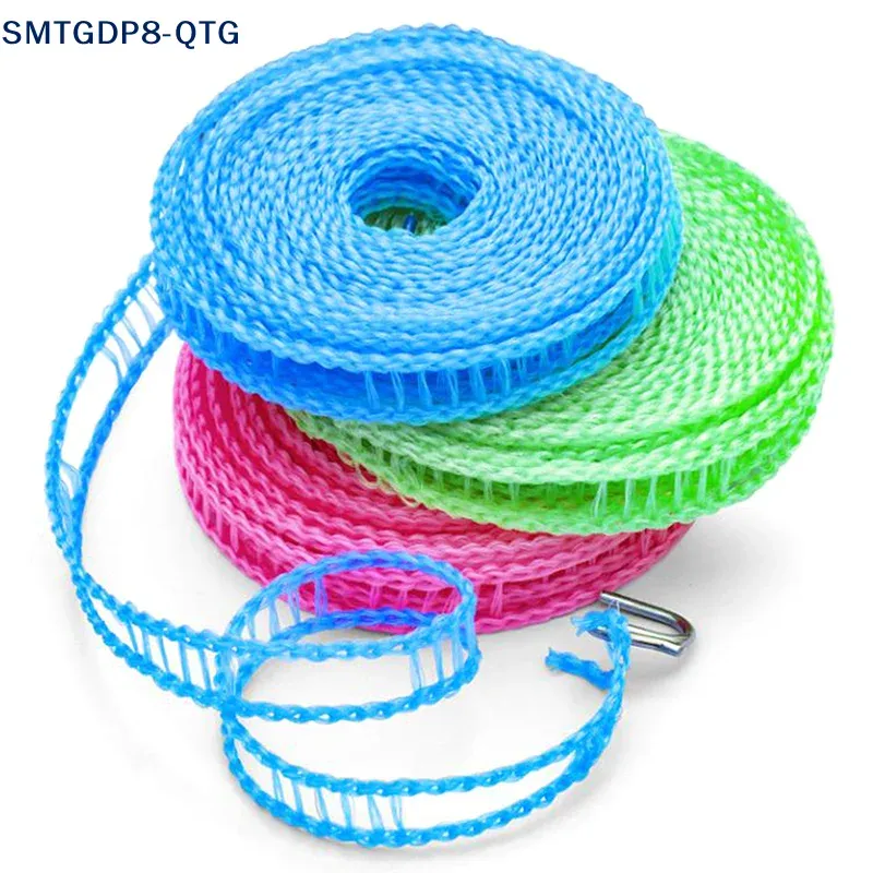 Corde à linge portable coupe-vent de type clôture, 5/10 m, pour l'extérieur, l'intérieur, la maison, les voyages, séchoir à linge - Image 1