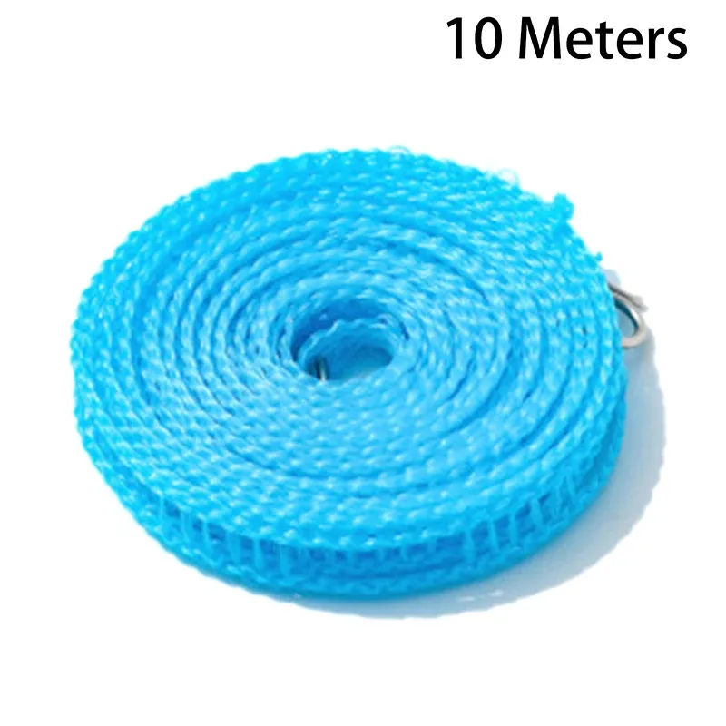 Corde à linge portable coupe-vent de type clôture, 5/10 m, pour l'extérieur, l'intérieur, la maison, les voyages, séchoir à linge 10