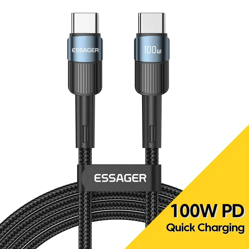 Câble USB-C vers USB-C 100W Essager, charge rapide PD, compatible MacBook, Samsung et Xiaomi 7