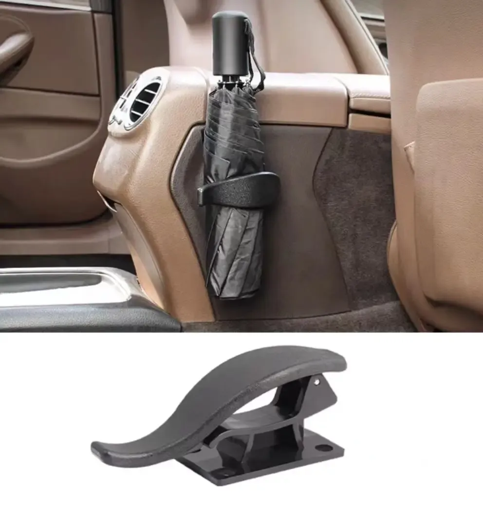Lot de 2 crochets multifonctionnels pour dossier de siège de voiture avec support de fixation pour parapluie de coffre 7