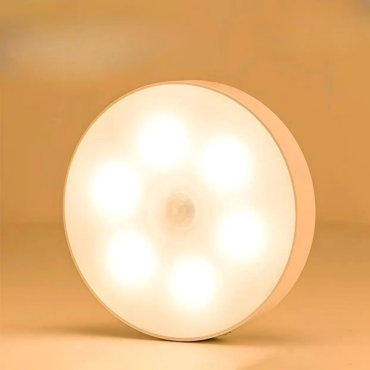 Veilleuse LED sans fil rechargeable par USB avec détecteur de mouvement, lumière chaleureuse pour placards et escaliers 7