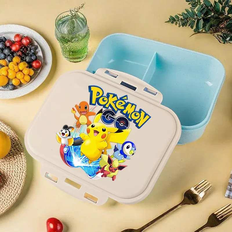 Boîte à lunch Bento Pokémon, motif Pikachu, récipient alimentaire imprimé, boîte de conservation alimentaire pour enfants, cadeau pour enfants - Image 1