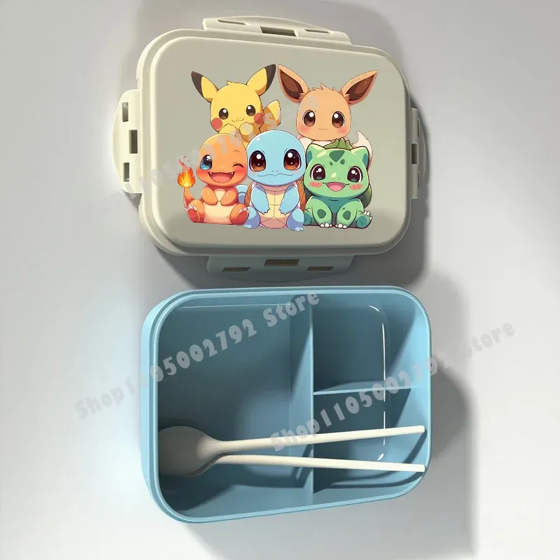 Boîte à lunch Bento Pokémon, motif Pikachu, récipient alimentaire imprimé, boîte de conservation alimentaire pour enfants, cadeau pour enfants 12