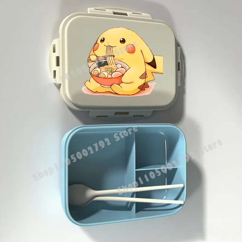 Boîte à lunch Bento Pokémon, motif Pikachu, récipient alimentaire imprimé, boîte de conservation alimentaire pour enfants, cadeau pour enfants 15