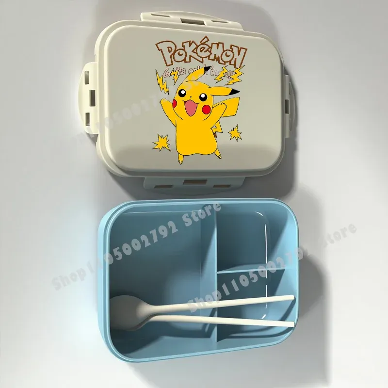 Boîte à lunch Bento Pokémon, motif Pikachu, récipient alimentaire imprimé, boîte de conservation alimentaire pour enfants, cadeau pour enfants 17