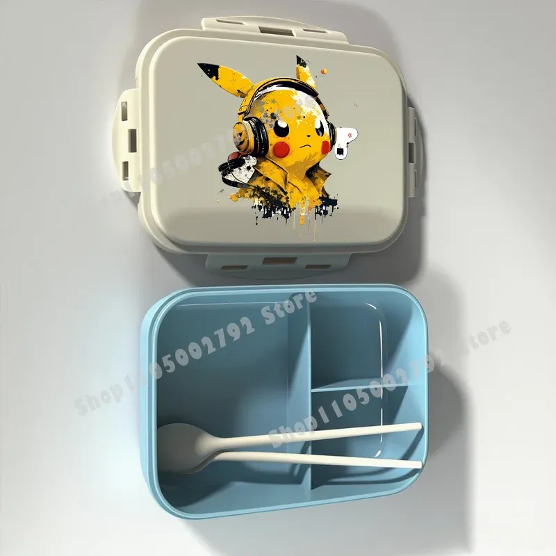 Boîte à lunch Bento Pokémon, motif Pikachu, récipient alimentaire imprimé, boîte de conservation alimentaire pour enfants, cadeau pour enfants 41