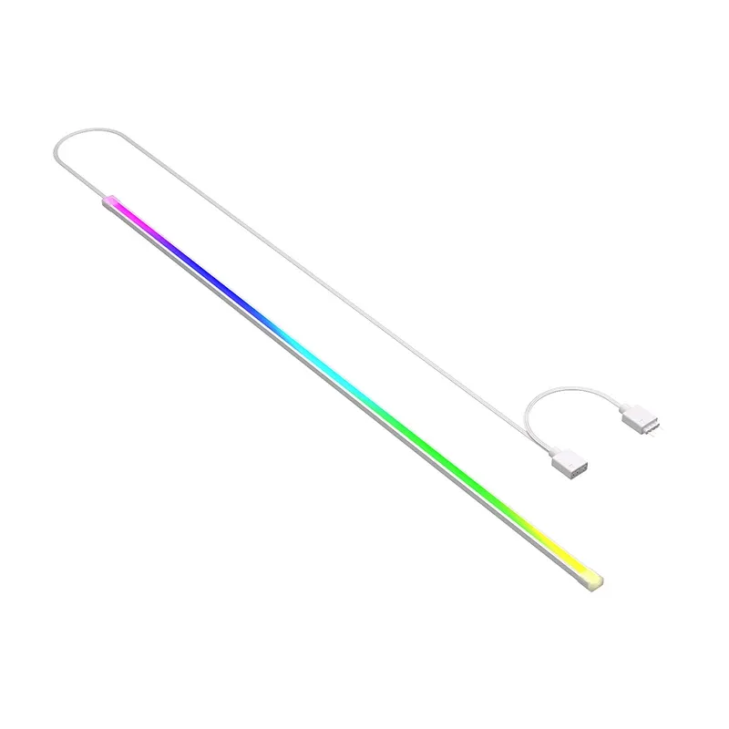 COOLCIRC Bande LED ARGB 40 cm pour PC, barre lumineuse 5 V 3 broches, compatible carte mère, éclairage d'ambiance coloré à personnaliser 7