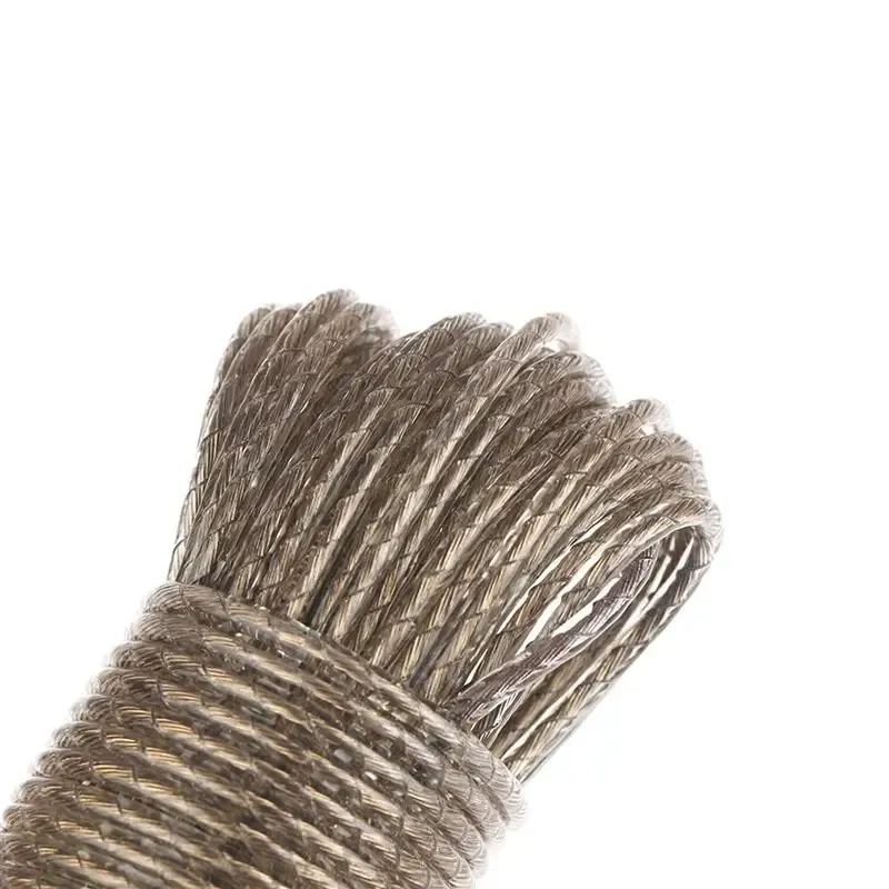 Corde à linge portable en acier revêtue de PVC, 10 à 50 m, pour extérieur et voyage 6