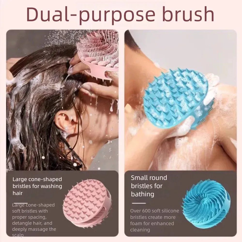 Brosse de bain multifonctionnelle en silicone
