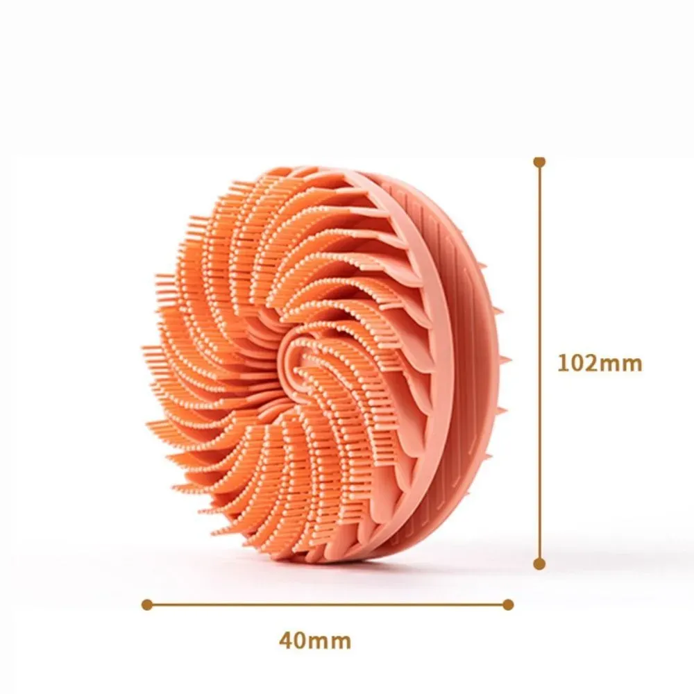 Brosse de douche en silicone à poils souples, vue de détail