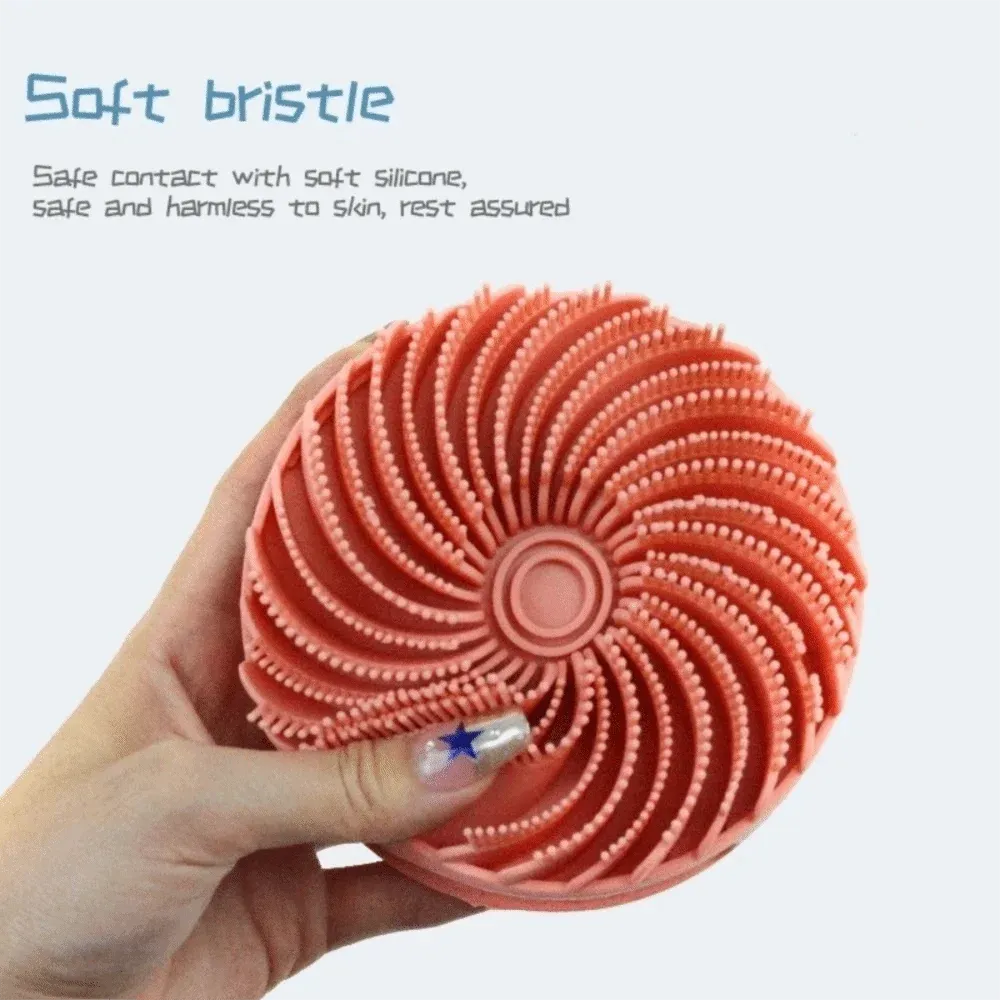 Brosse de douche à poils souples en silicone