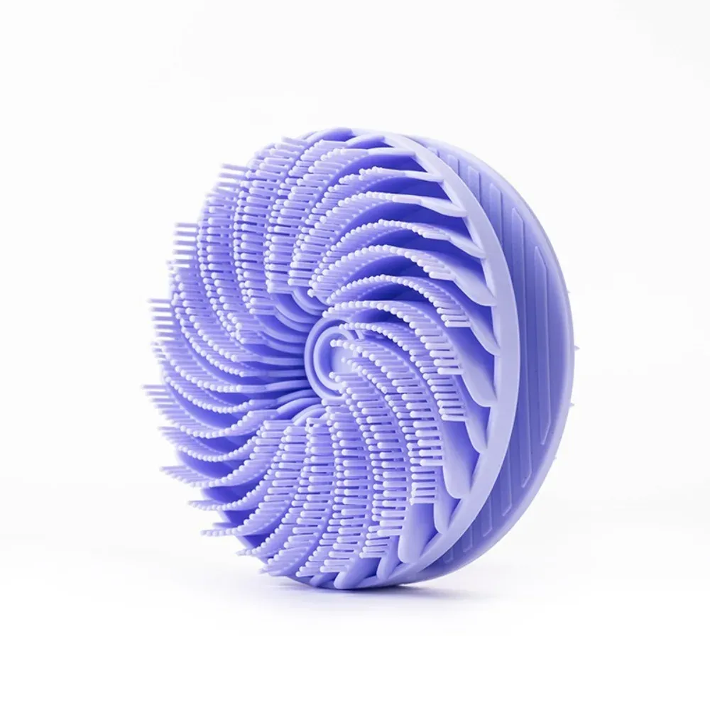 Brosse de douche en silicone double face à poils souples, multifonction : massage, nettoyage du corps et shampoing 9