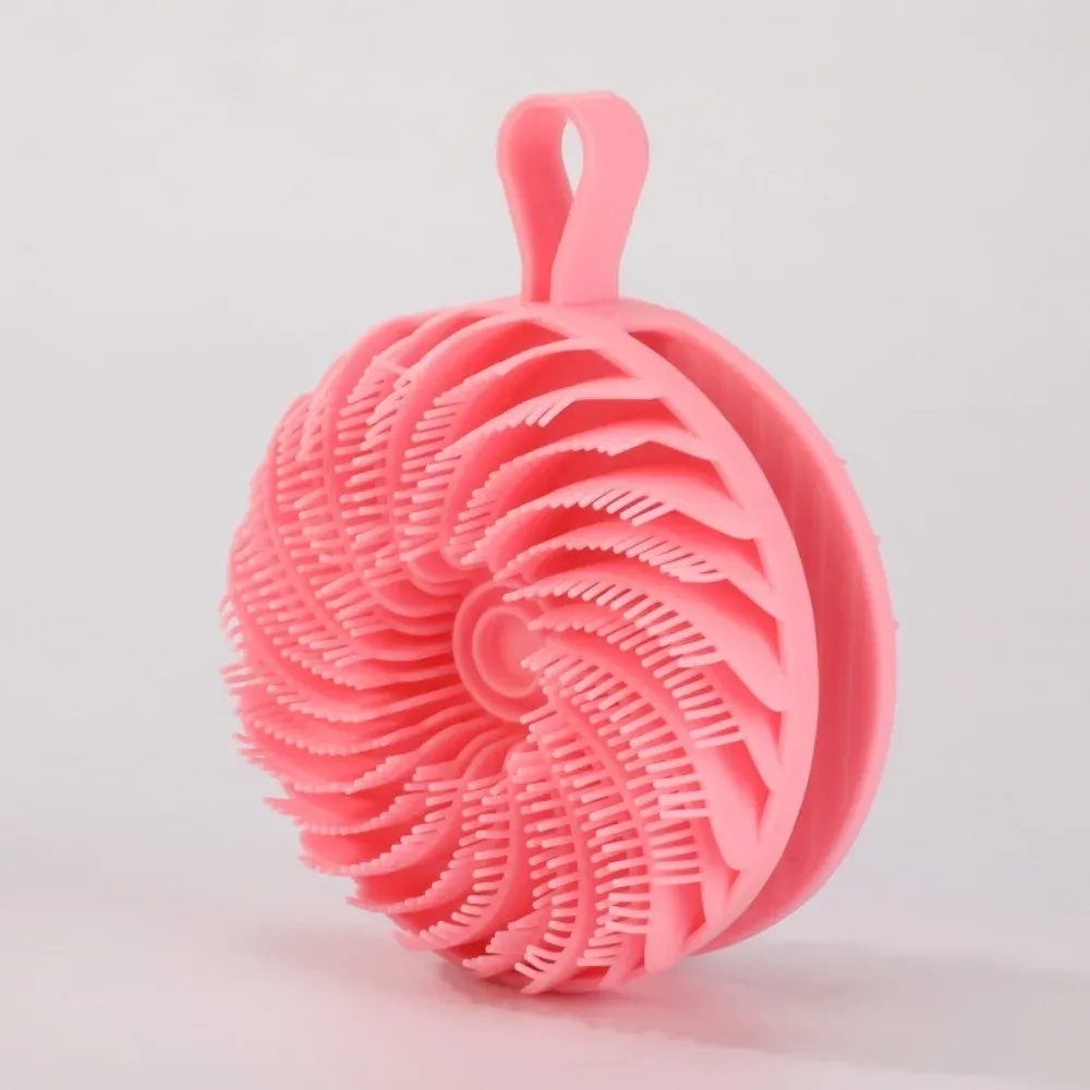 Brosse de douche en silicone double face à poils souples, multifonction : massage, nettoyage du corps et shampoing 11