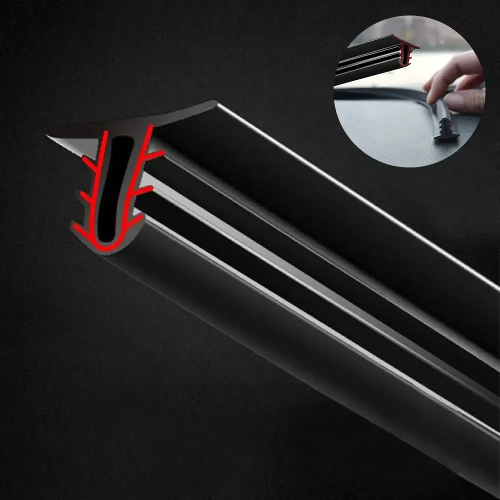 Joint d'étanchéité pour pare-brise automobile, bande insonorisante en caoutchouc auto-adhésif, accessoire d'habitacle, 1,6 m - Image 1